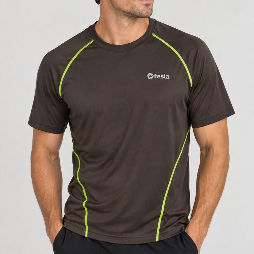 Tesla brown men's shirt